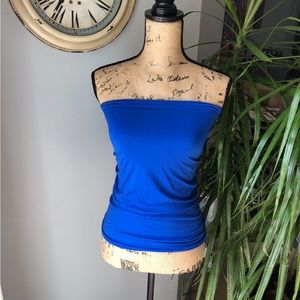 NWOT   Blue Strapless Top